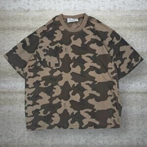 Vintage 90s Winona Shirt Mens L Hunting Camo Cotton Short Sleeve Made in USA